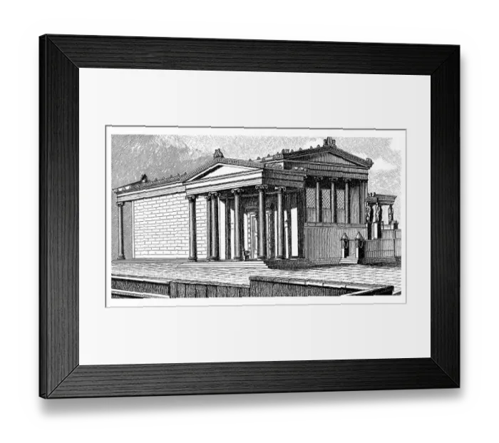 Framed Print : The Erechtheum of Athens, ca. 400 BC Framed Print : The Erechtheum of Athens, ca. 400 BC