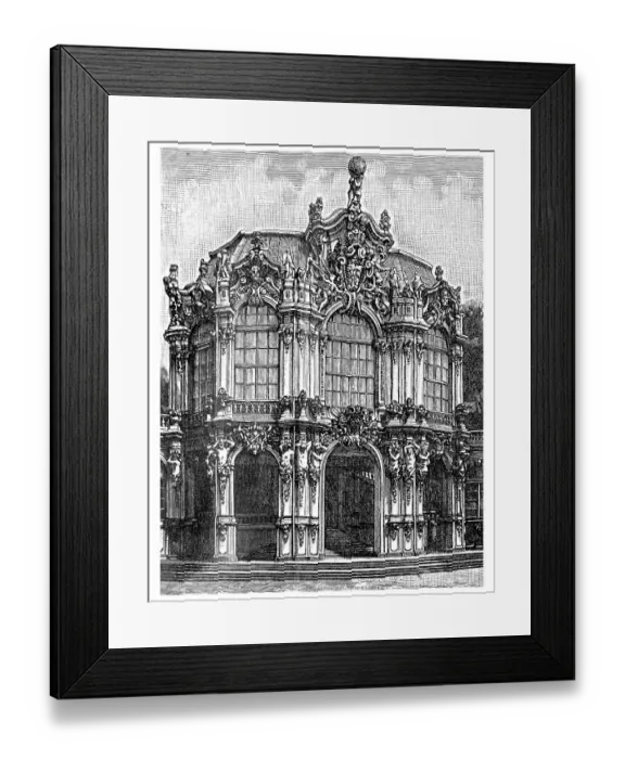 Framed Print : Zwinger in Dresden by D. Poeppelmann
