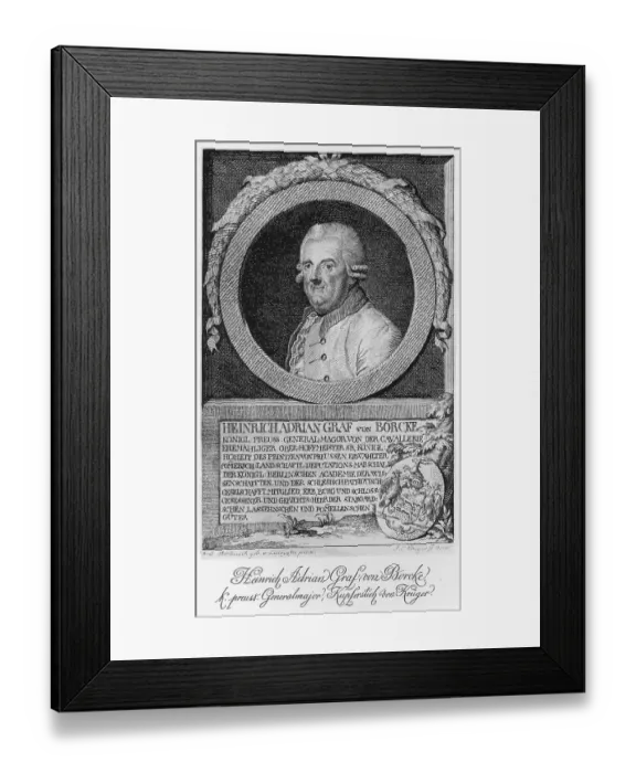 Framed Print : Heinrich Adrian Count von Borcke