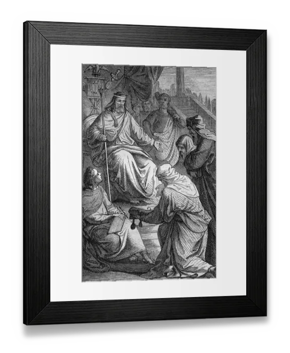 Framed Print : The Jews submit to the Romans, historic steel engraving from 1860