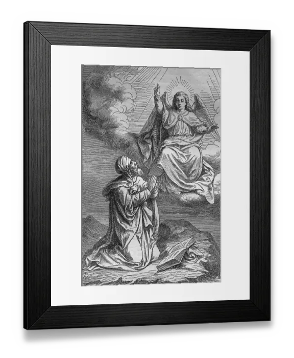 Framed Print : The Prophet Ilaias receives the divine revelations