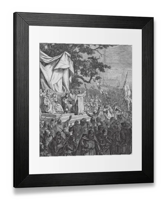 Framed Print : St. Bernhardt preaches the crusade