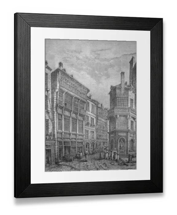 Framed Print : St. Malo, Brittany, France, historic steel engraving from 1860