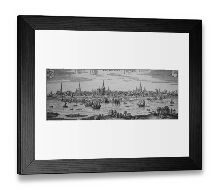 Framed Print : Rostock, Germany, in the 17th century Framed Print : Rostock, Germany, in the 17th century