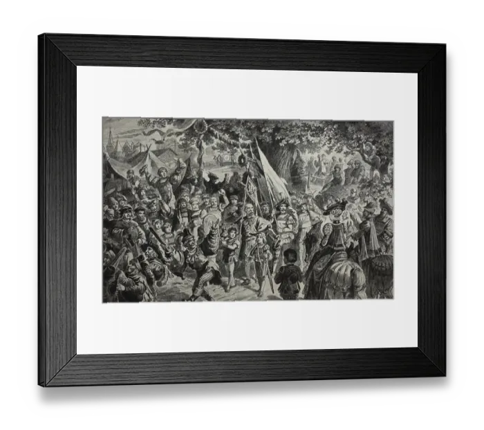 Framed Print : Shooting match, historical illustration, 1851