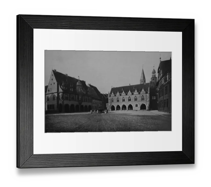 Framed Print : Market square and old city hall in Goslar