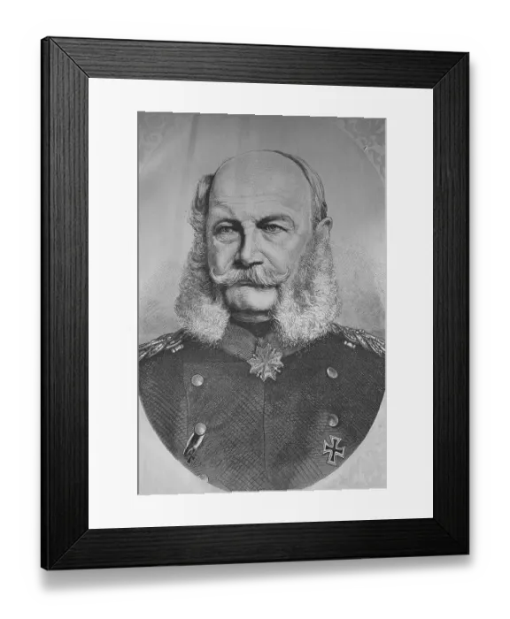 Framed Print : Emperor William I, Illustrierte Kriegschronik 1870-1871 illustrated war history
