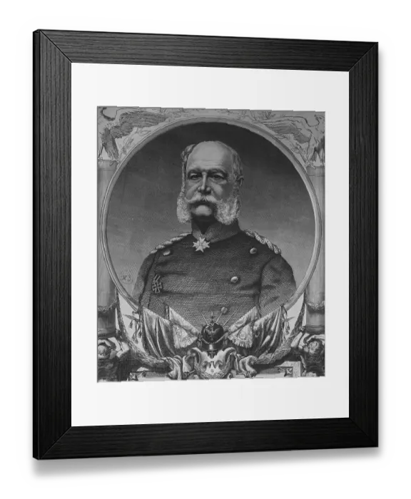 Framed Print : Emperor William I, Illustrierte Kriegschronik 1870-1871 illustrated war history Framed Print : Emperor William I, Illustrierte Kriegschronik 1870-1871 illustrated war history