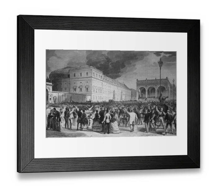 Framed Print : National tribute to the Royal Residence in Munich on 17th July 1870 Framed Print : National tribute to the Royal Residence in Munich on 17th July 1870