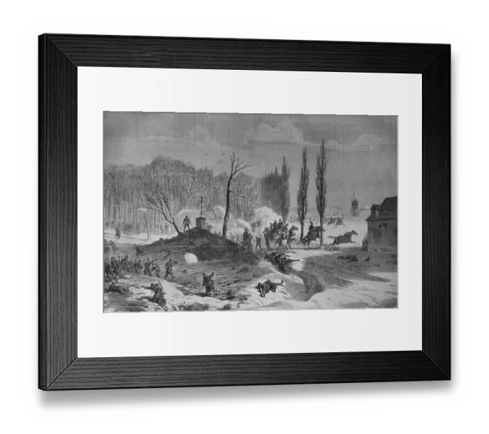 Framed Print : Battle of Le Quesnel on 23 November 1870