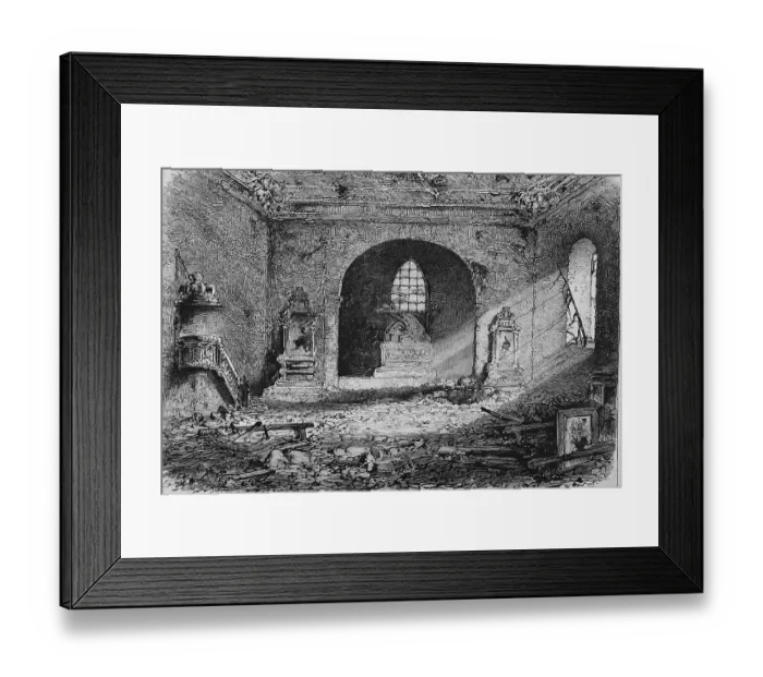Framed Print : Destruction in the Church of Perouse in Belfort