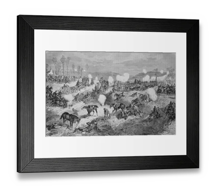 Framed Print : Wuerttembergische Artillery on the highlands near Villiers Framed Print : Wuerttembergische Artillery on the highlands near Villiers