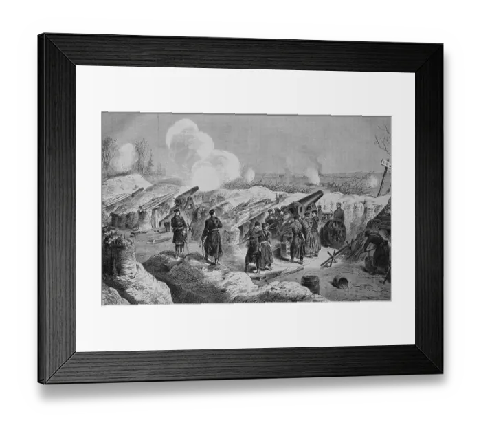 Framed Print : Prussian mortar battery in front of Fort Double Couronne Framed Print : Prussian mortar battery in front of Fort Double Couronne