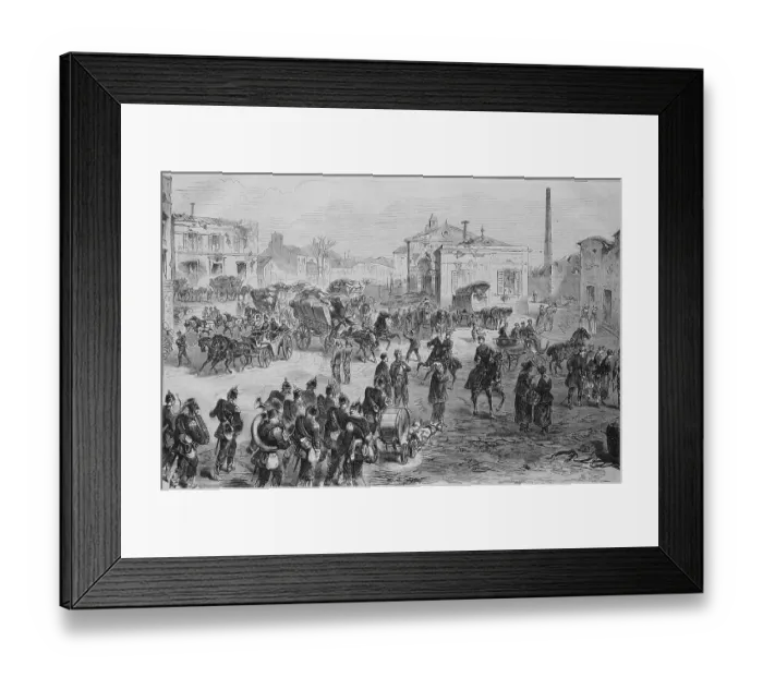 Framed Print : In St. Denis during the truce, Illustrierte Kriegschronik 1870 - 1871