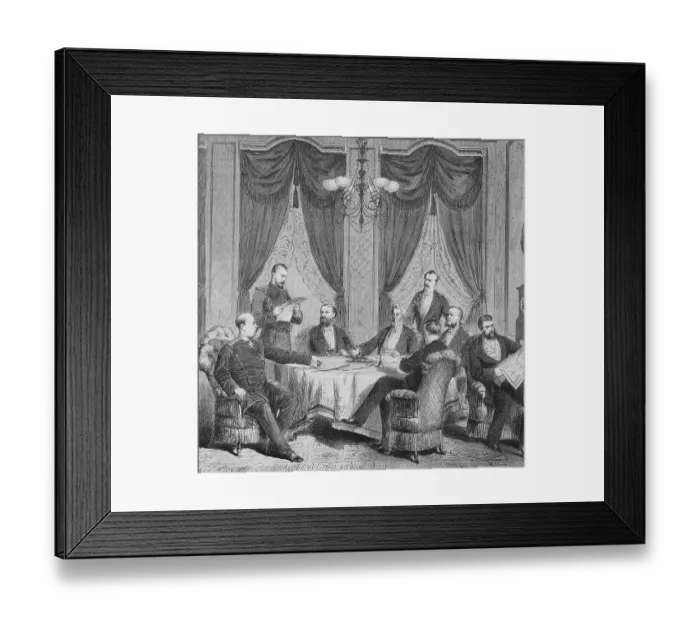 Framed Print : Meeting of the Peace Conference in Frankfurt on 10 May 1871