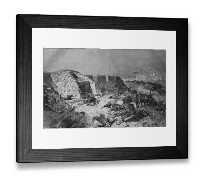 Framed Print : An abandoned French battery on Mont Abron