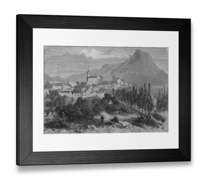 Framed Print : View of Forbach, October 1870, historic illustration Framed Print : View of Forbach, October 1870, historic illustration