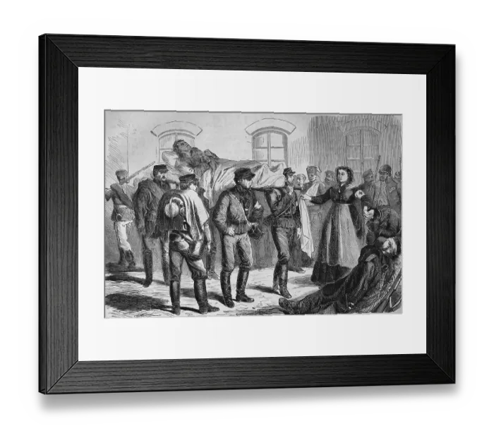 Framed Print : Wounded at the railway station in Saarbruecken