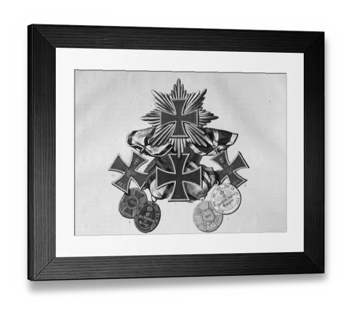Framed Print : Iron Crosses, 1870, historic illustration Framed Print : Iron Crosses, 1870, historic illustration