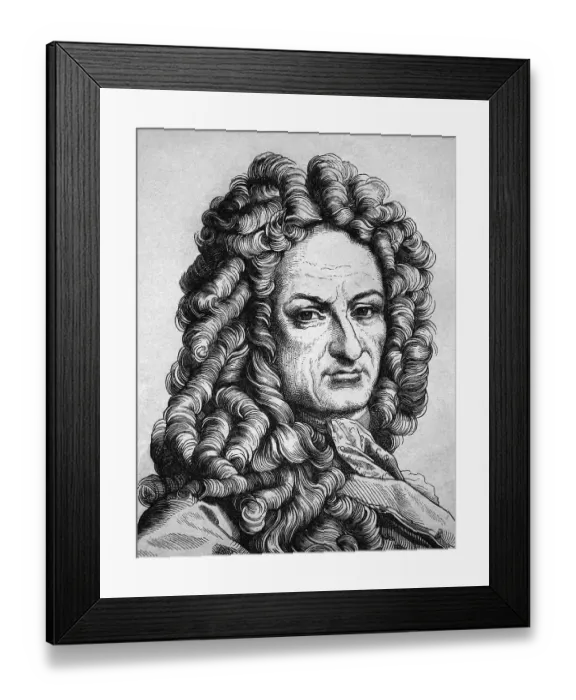 Framed Print : Gottfried Wilhelm von Leibniz, 1646 - 1716