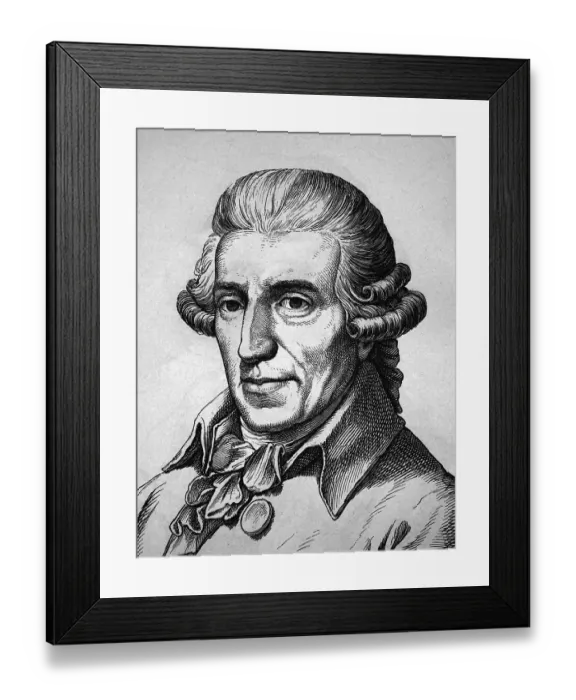Framed Print : Joseph Haydn, 1732 - 1809, portrait Framed Print : Joseph Haydn, 1732 - 1809, portrait