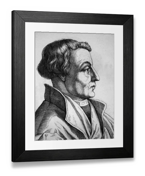 Framed Print : Martin Bucer, 1491 - 1551, theologian and reformer of Strasbourg and the Alsace