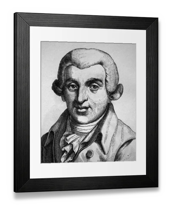 Framed Print : Johann Wilhelm Ludwig Gleim, 1719 - 1803