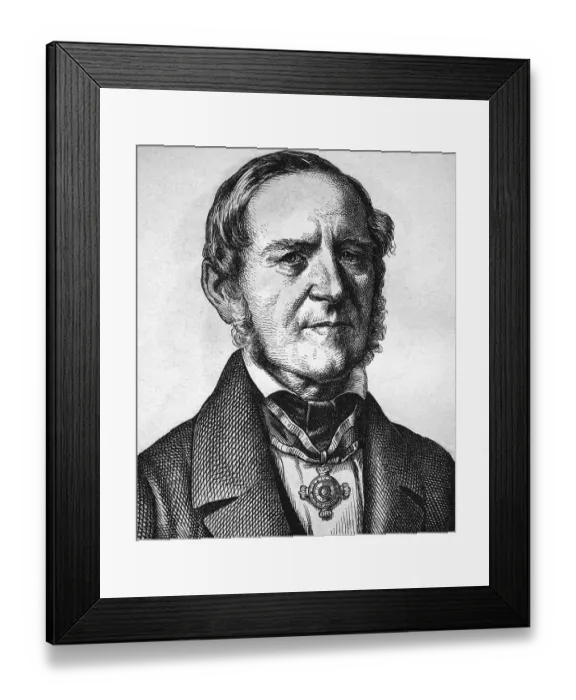 Framed Print : August Boeckh, 1785 - 1867, philologist and antiquary