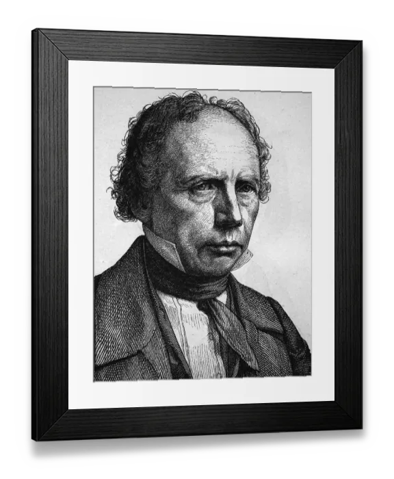 Framed Print : Ludwig Uhland, 1787 - 1862, poet