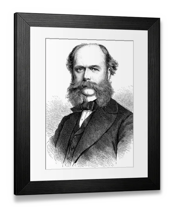 Framed Print : Hermann von Nostiz Wallwitz, 1825 - 1906