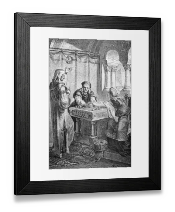 Framed Print : Emperor Rudolph I. decides on his last trip to Speyer Framed Print : Emperor Rudolph I. decides on his last trip to Speyer