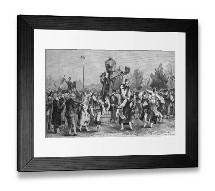 Framed Print : Hahnentanz dance in a Swabian village Framed Print : Hahnentanz dance in a Swabian village