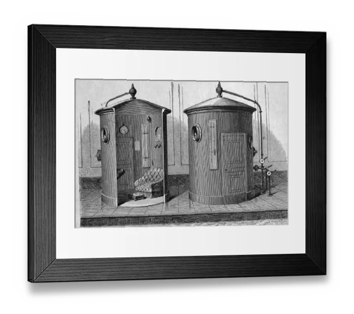 Framed Print : Apparatus for the inhalation of compressed air Framed Print : Apparatus for the inhalation of compressed air