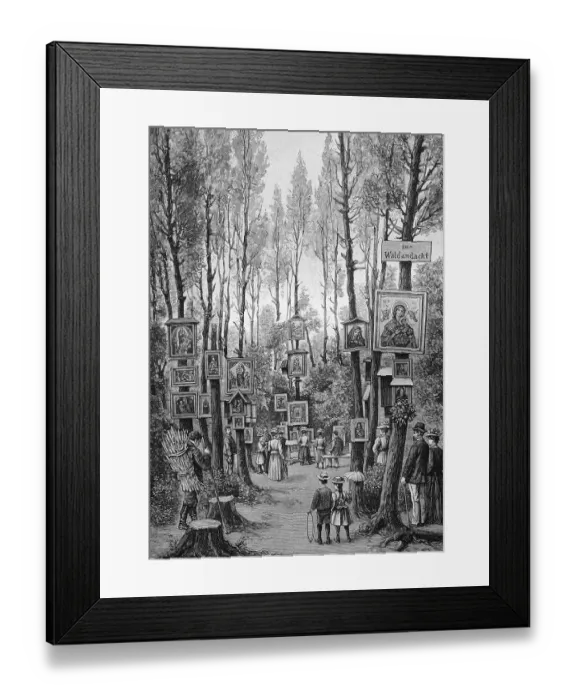 Framed Print : Prayer meeting in a forest near Vienna