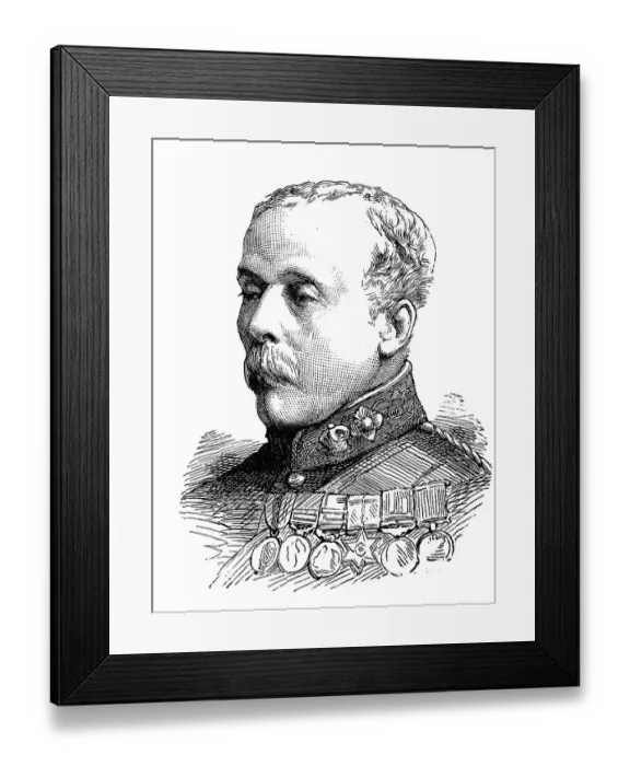 Framed Print : General William Corfield, historic image, 1883