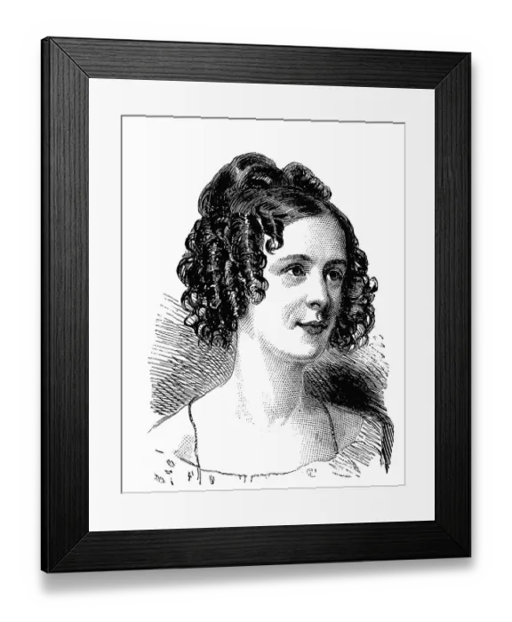 Framed Print : Anna Eliza Bray, 1790 - 1883, English writer