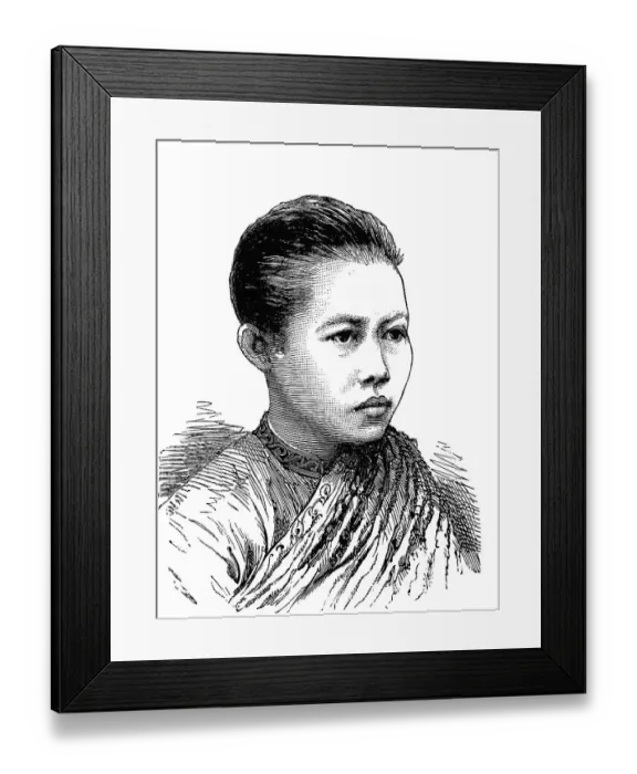 Framed Print : Swangwadhana p'hra Paramaraja Devi