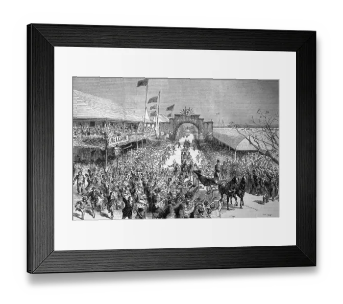 Framed Print : The welcome to the princess Louise at Hamilton Framed Print : The welcome to the princess Louise at Hamilton