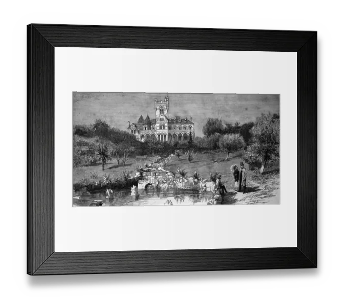 Framed Print : View towards Chateau Scott, France