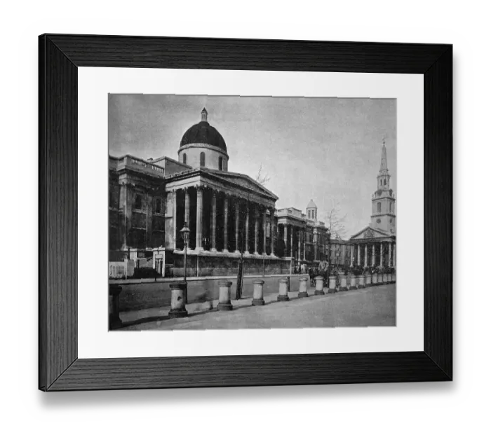 Framed Print : One of the first autotypes of the National Gallery in London