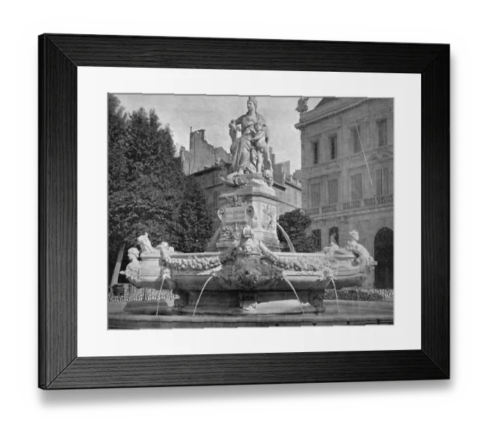 Framed Print : One of the first autotypes of the Estrangin Fontaine fountain