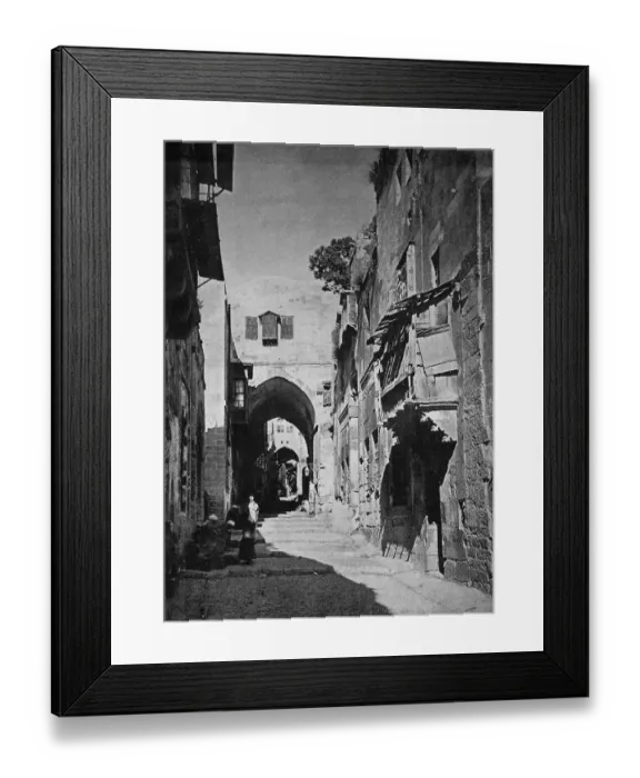 Framed Print : One of the first autotypes of Bab el Khabil