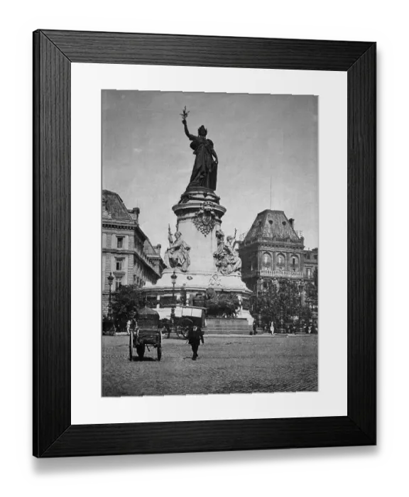 Framed Print : One of the first autotypes of Place de la Republique
