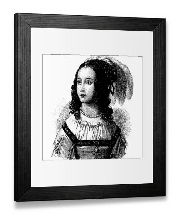 Framed Print : Fashion in the Middle Ages: collar and headdress Framed Print : Fashion in the Middle Ages: collar and headdress