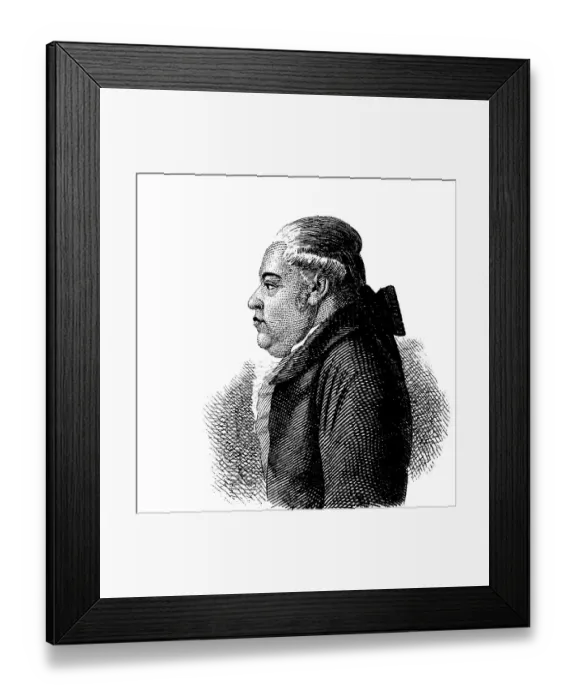 Framed Print : Hair fashion around 1730: hair bag Framed Print : Hair fashion around 1730: hair bag