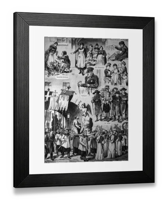 Framed Print : Scenes from the Passion Week in Munich