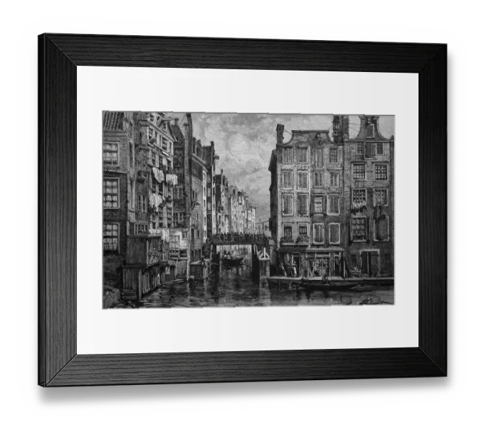 Framed Print : Jewish quarter of Amsterdam, Netherlands