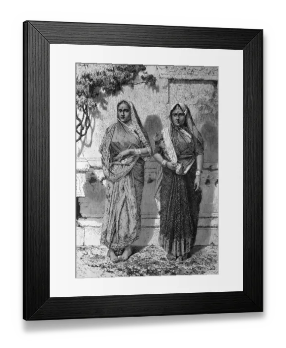 Framed Print : Hindu women, India, historical illustration