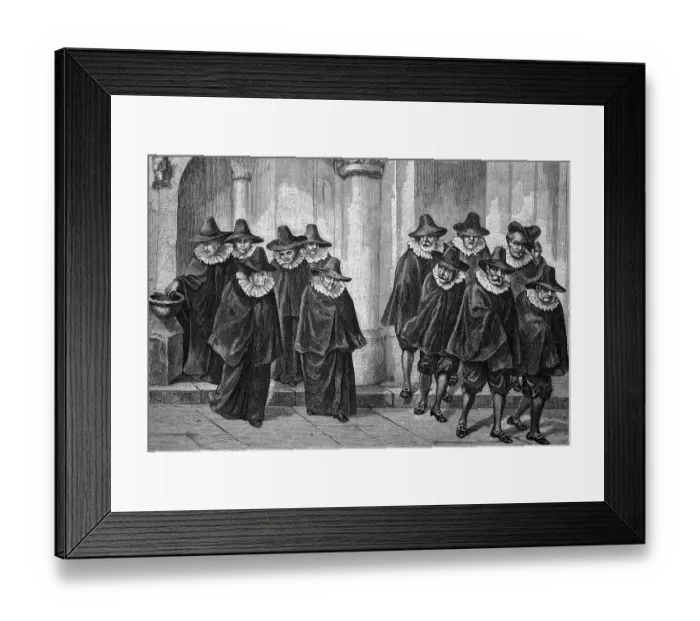 Framed Print : Quatembermandl, people wearing Ember cloaks for Lent Framed Print : Quatembermandl, people wearing Ember cloaks for Lent
