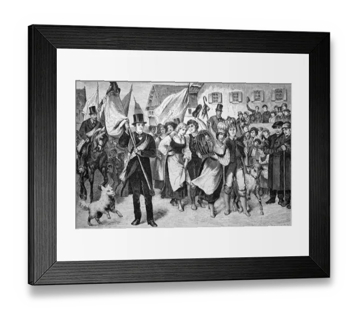 Framed Print : Hahnentanz, a dance with water balanced on their head Framed Print : Hahnentanz, a dance with water balanced on their head